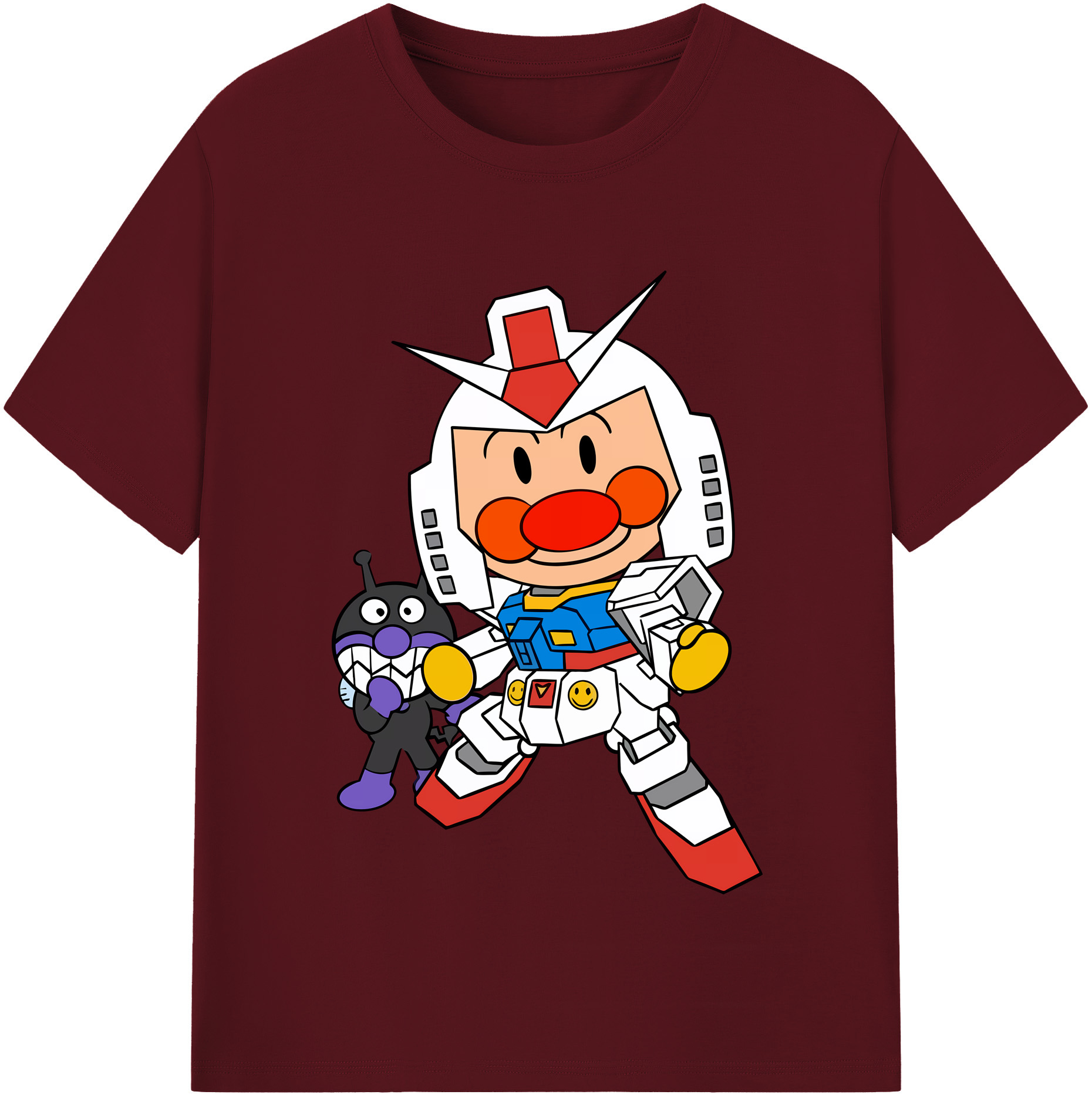 （画像用） アンパンマン Anpanman 綿100％半袖Tシャツ（フロントプリント）